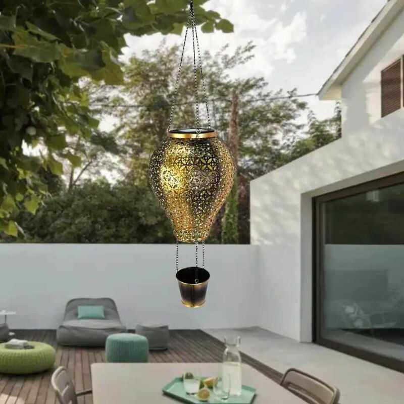 globo aerostatico solar para jardin lampara de exterior terraza