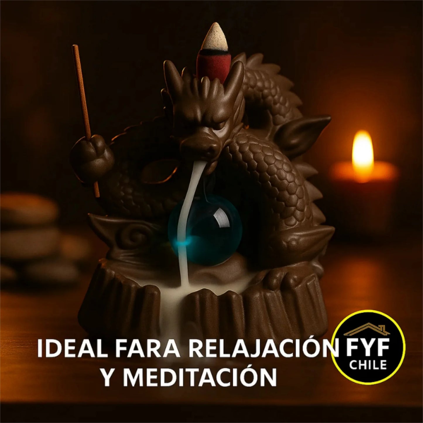 Cascada de humo dragón para aromaterapia en el hogar, crea un ambiente relajante y armonioso