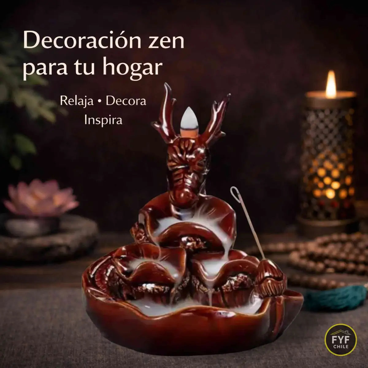 Cascada de humo dragón decoración oriental para hogar