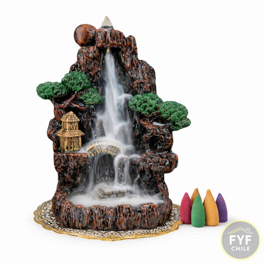 Cascada de humo incienso backflow decorativa con conos para relajación