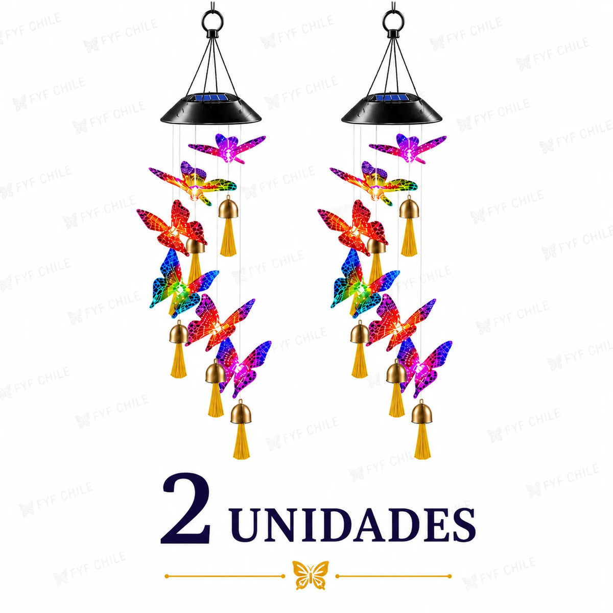 Mariposas Solares para Jardín | Colgante LED Regalo Mujer