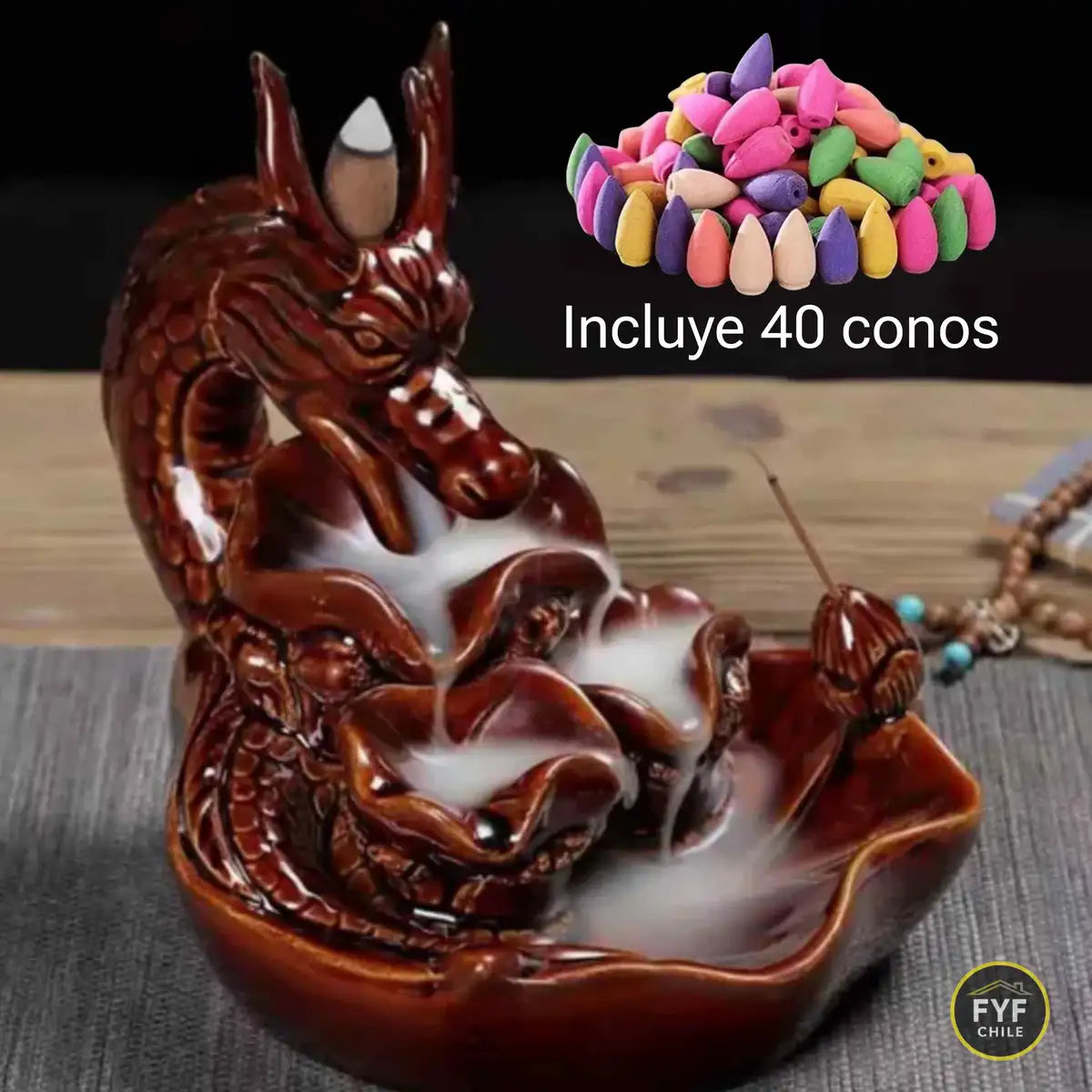 Conos de incienso backflow para cascada de humo dragón