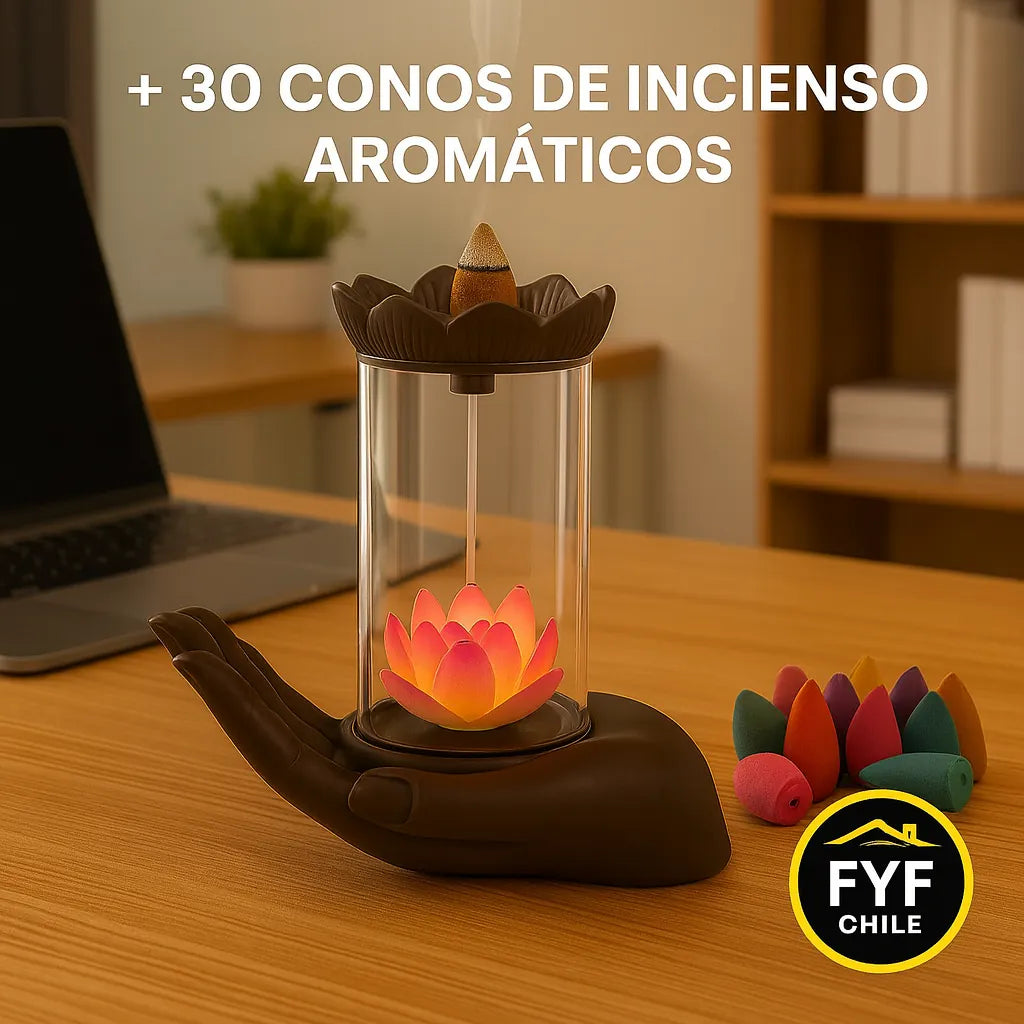 Decoración zen con incienso para escritorio o sala, diseño funcional y armónico