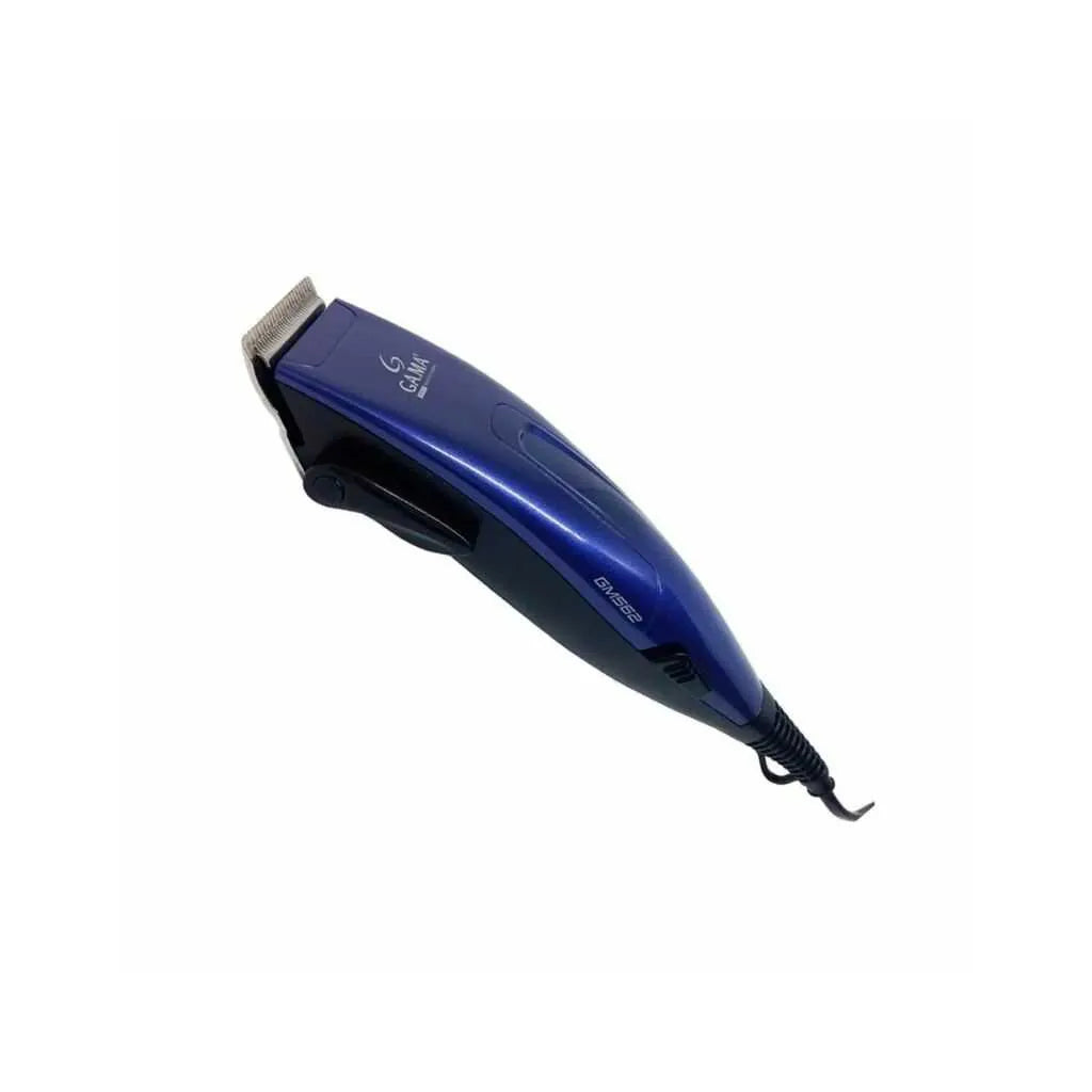 Máquina para cortar pelo profesional GM-562 color azul, diseño ergonómico con cable y cuchillas de precisión