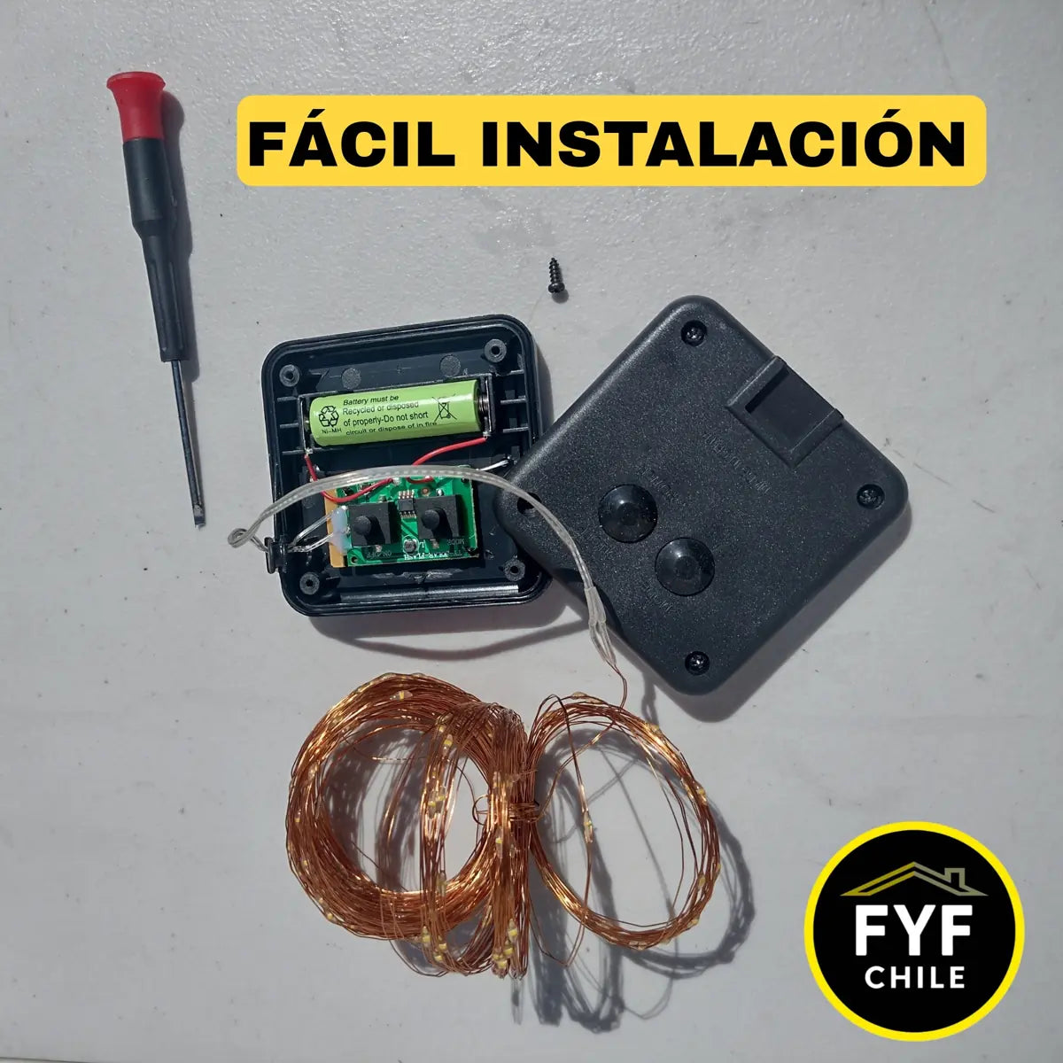 Instalación simple de pilas solares AA recargables en luces solares exteriores