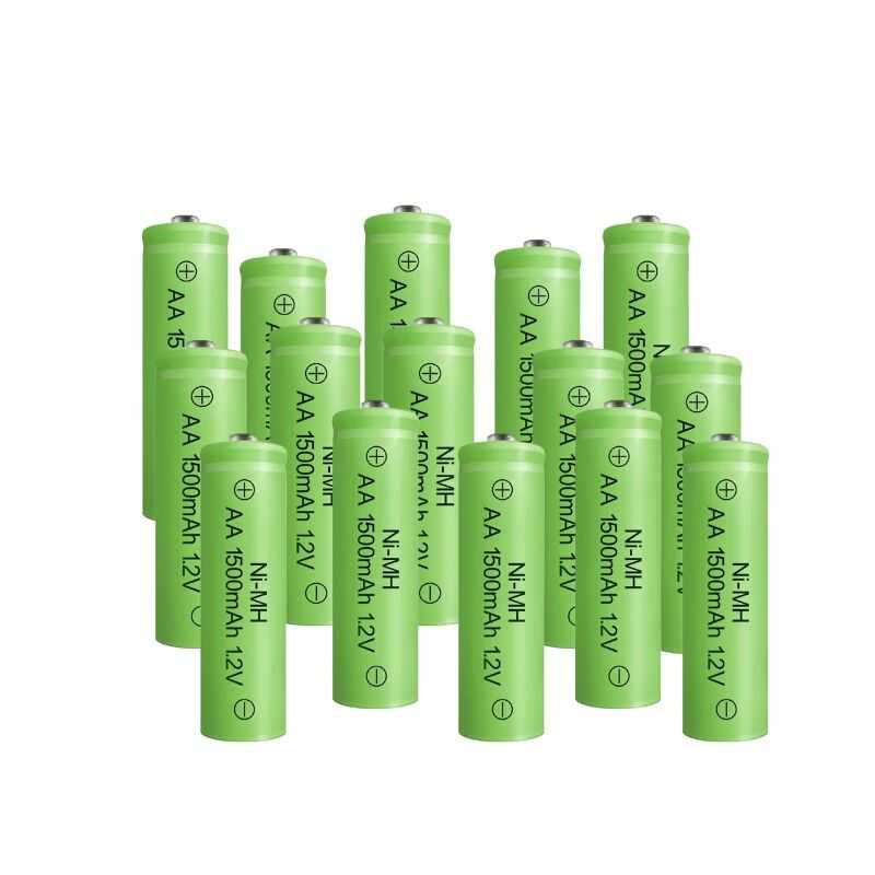 Pilas solares AA de máxima duración para adornos solares