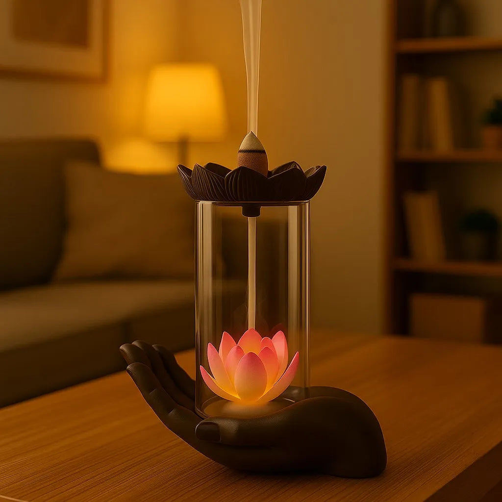 Porta incienso decorativo con diseño zen en un ambiente de descanso femenino